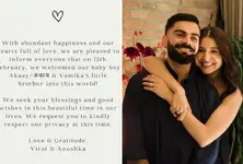 Anushka-Virat blessed with a boy; name him 'Akaay'