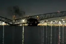 Bridge in Baltimore city collapses after boat collision