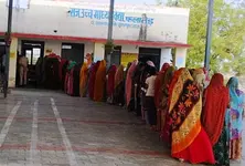 Voting underway for 13 LS seats in Rajasthan, long queues at polling booths