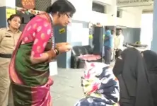 BJP’s Madhavi Latha asks burqa-clad women to show faces, booked