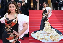 Aishwarya walks the red carpet at Cannes with injured arm