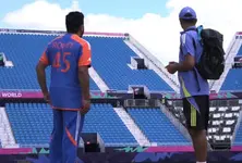 T20 WC: Rohit, Shanto stroll through New York Stadium before warm-up match