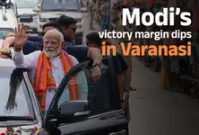 PM Modi wins third time from Varanasi, but with lowest victory margin