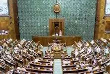 First session: 18th Lok Sabha begins, INDIA bloc holds march