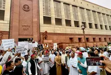 INDIA bloc protests against Union Budget, terms it 'discriminatory'