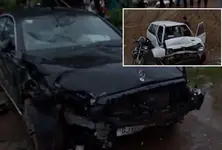 Speeding Mercedes crashes into three vehicles, kills two near Gandhinagar