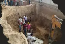 Eight workers buried alive at construction site at Jasalpur village in Mehsana