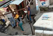 Road collapse causes damage to house, shop in Ahmedabad