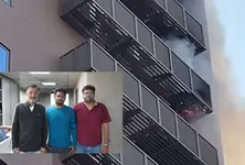 Building occupants stop fire from spreading in Ahmedabad