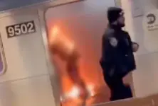 Woman burnt alive in New York subway, NYPD cop seen walking past