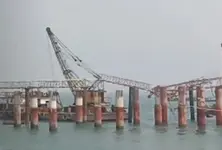Crane collapses while construction of Okha Jetty, 3 dead