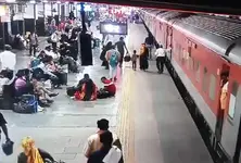 Surat railway cop saves passenger from falling under moving train