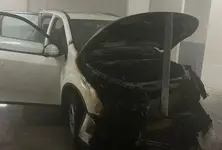 Fire breaks out in SUV at building’s basement on Sindhu Bhavan Road, no casualties reported