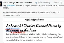 US slams New York Times for downplaying Pahalgam attack: ‘Call them terrorists, not militants’