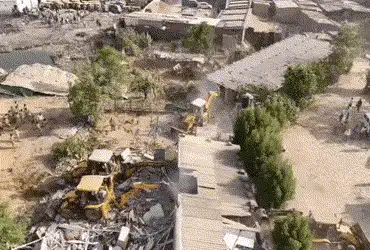 Bulldozer action at Ahmedabad’s Chandola lake amid crackdown on illegal Bangladeshi immigrants