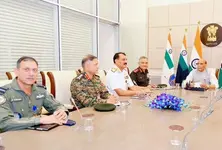 Defence Minister Rajnath Singh reviews security with top officials, chiefs of forces