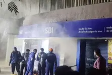 Fire breaks out at SBI branch on St. Xavier’s high school road in Ahmedabad