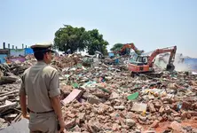 AMC carries out third phase of demolition at Ahmedabad’s Chandola, religious structures razed