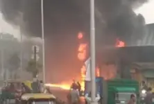 Fire breaks out at barrel market near Chandola Lake, no casualties reported till now