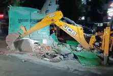 Temple, four dargahs demolished in Sarkhej during NHAI drive amid police deployment