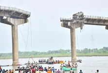 BJP leaders downplay Gambhira bridge collapse by calling it partly broken netizens react