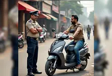 Activa rider abuses, threatens traffic cop who issued memo for wrong side driving in Anandnagar, flees spot