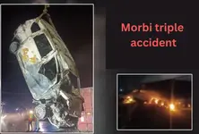 4 killed in triple collision in Morbi involving container, truck, and car