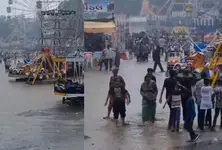 Rain washes joy of Janmashtami mela enthusiasts in Rajkot’s Gondal