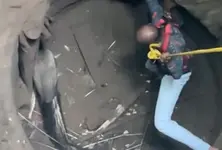 Peacock rescued from 60 foot deep open well near Piploj