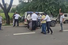 PM Modi in Ahmedabad Opposition leaders in house arrest NSUI leaders detained