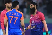 Who are the 6 Indian origin players in UAE cricket team that played against India in Asia Cup 2025