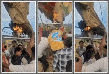 Hot-air balloon mishap averted mid-ride, CM Mohan Yadav safe