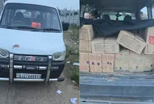 Eeco vehicle with fake number plates found ferrying liquor worth ₹5 lakh in Naroda, driver flees spot