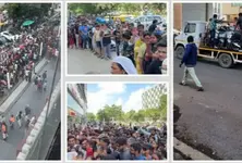 Chaos erupt at Ahmedabad’s Prahladnagar over free pizza, traffic police tow illegally parked vehicles