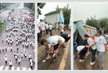 Surat citizens litter roads during Run for Unity police cleans up after event