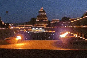 Thousands of lamps illuminate Santram temple for Dev Diwali Deepotsav in Nadiad