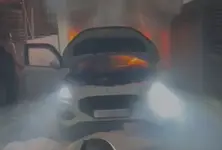 Car gutted after sudden fire in Juhapura parking, no casualties reported