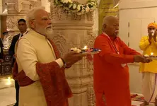 PM Modi, RSS chief Mohan Bhagwat offer prayers at Ram Temple ahead of 'Dhwajarohan Utsav'