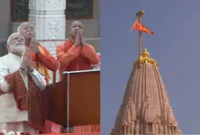 PM Modi hoists sacred 'Dhwaj' at Ram Janmabhoomi Temple