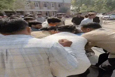 Bhavnagar NSUI president arrested in ‘digital arrest’ scam, ABVP holds protests in Ahmedabad