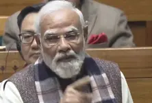 Cong knelt down before Muslim League, fractured Vande Mataram, says PM Modi in LS