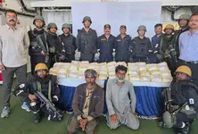 Gujarat ATS, Coast Guard seize 203 kg of suspected chemicals off Porbandar, 2 Iranians held