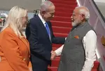 PM Modi arrives in Israel, receives warm welcome from Netanyahu at airport