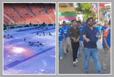 Fans flock to Narendra Modi stadium ahead of Ind VS NZ final in Ahmedabad