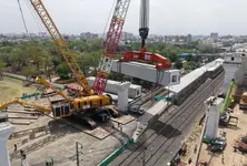 Heaviest portal beam installed in Maninagar for Mumbai-Ahmedabad bullet train project
