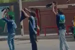 NSUI stages black flag protest against Union education minister at IIM Ahmedabad over NEET row