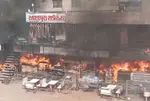 Fire breaks out at hotel in Himmatnagar’s Salal area, nearby shops, vehicles damaged
