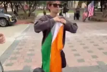 Video of Indian flag being torn during protest in Texas sparks outrage online