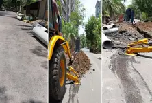 Surat road dug up for drainage work 45 days after resurfacing work, sparks row
