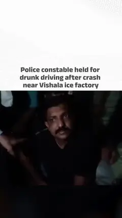 Police constable in Ahmedabad held for drunk driving after crash near Vishala ice factory